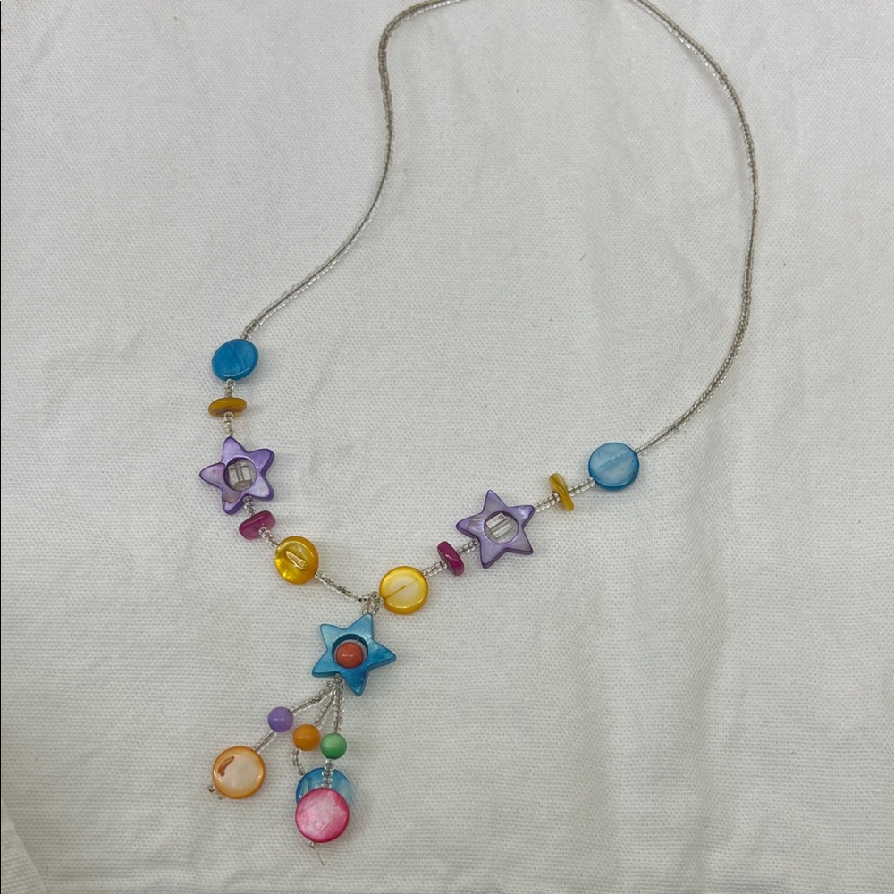 Hand carved artisanal Star and Bead Necklace